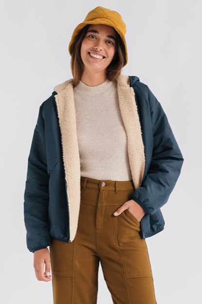 TWOTHIRDS  Jas Reversible Crozier Blauw Orion
