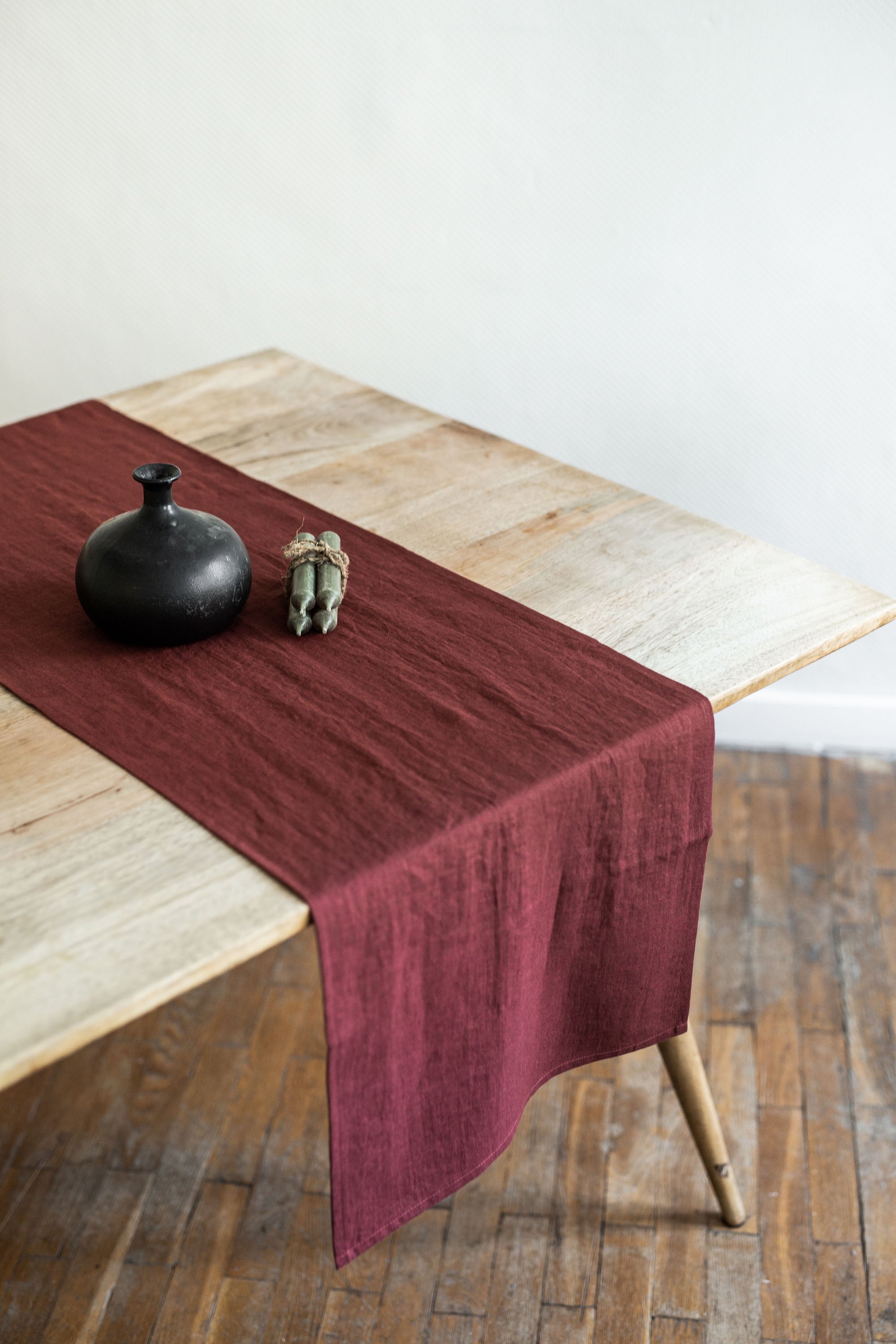 AmourLinen  Linnen Tafelloper In Terracotta