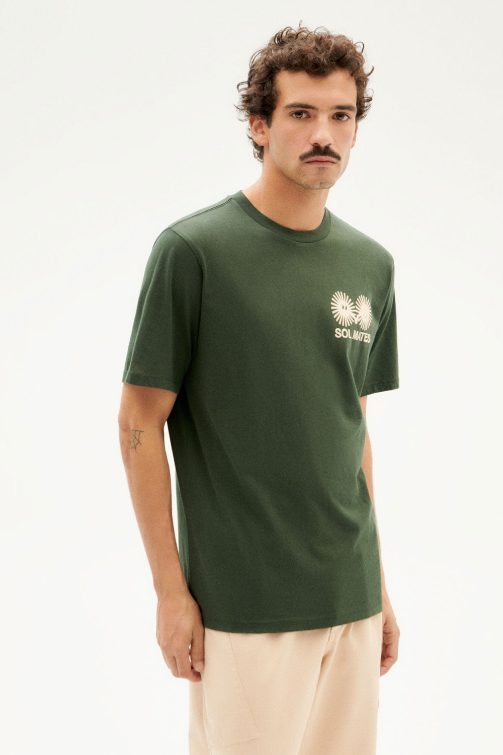 Thinking MU mannen vegan T-Shirt Solmates Zach Groen Wit