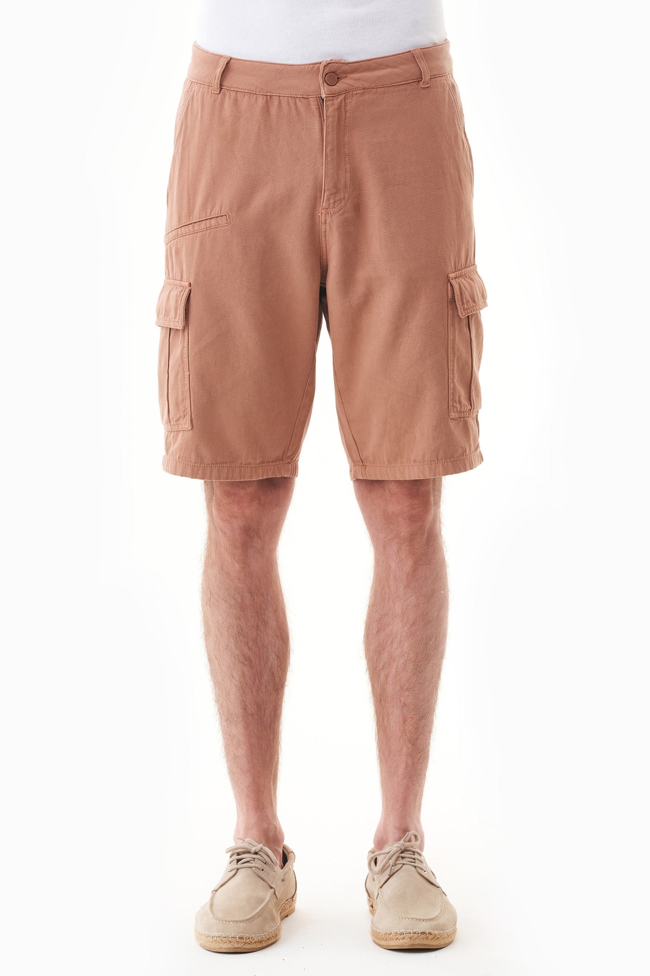 ORGANICATION mannen vegan Cargoshort Donker Hazelnootbruin