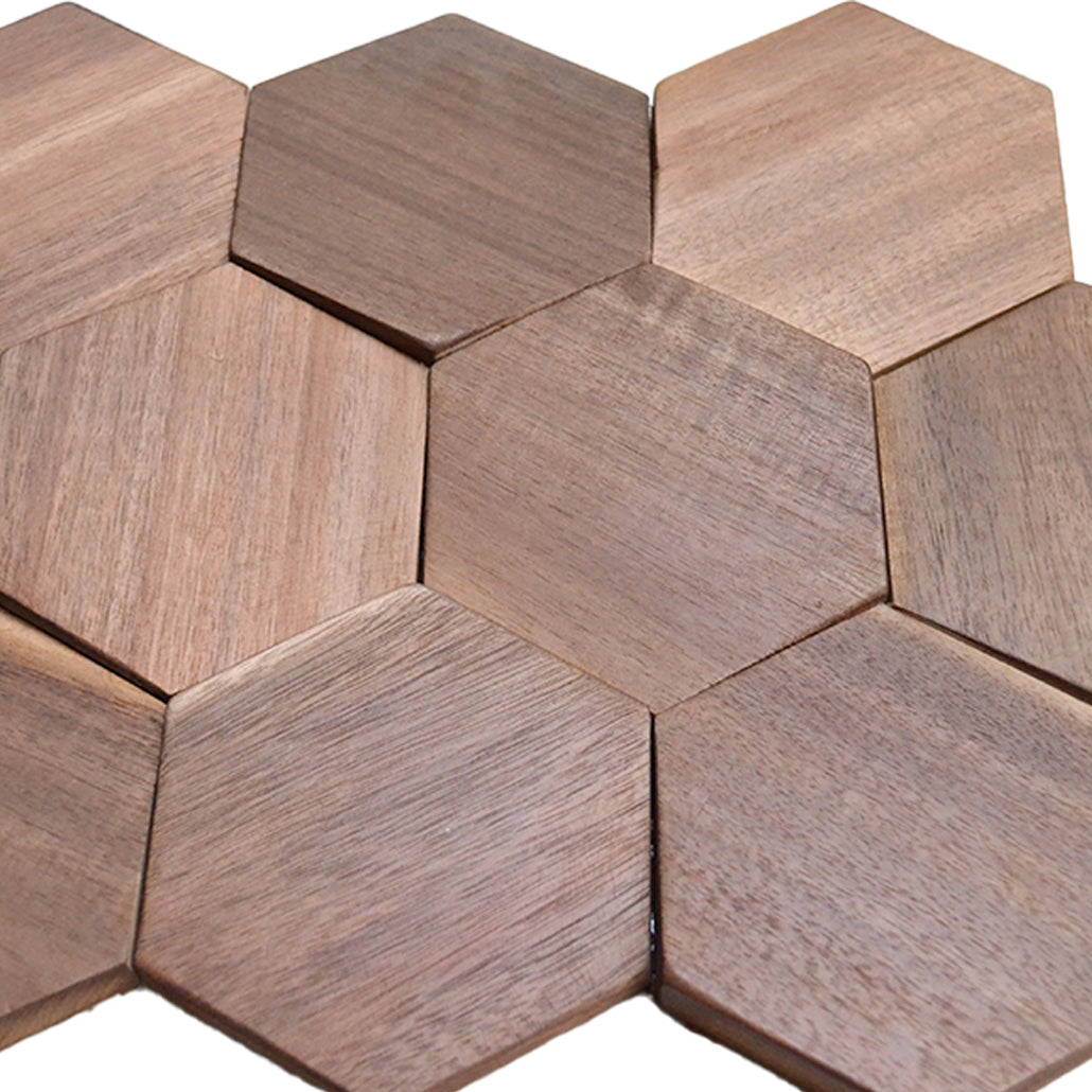 3D Houten Wandpaneel | Walnoot Tropical | 26×30 cm | Wanddecoratie