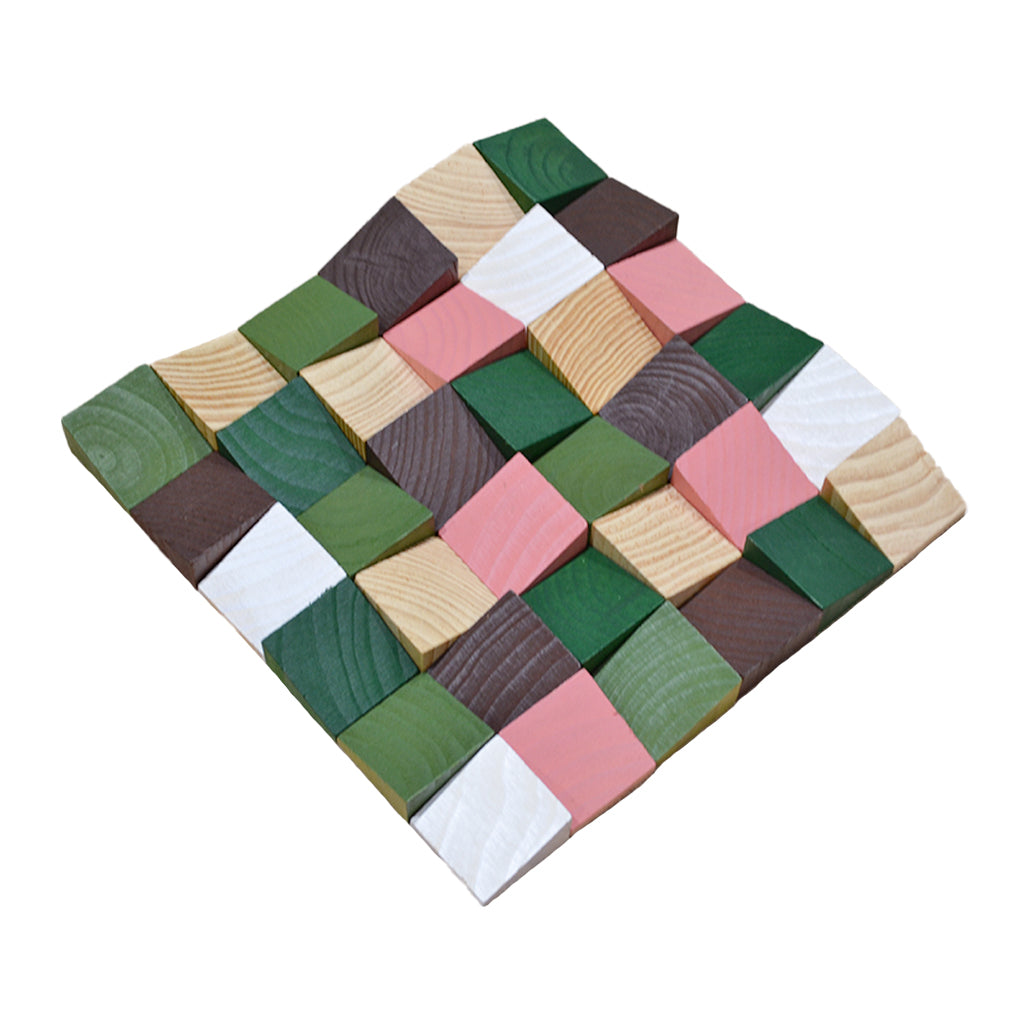 3D Houten Wandpaneel | Rich Pine | 30×30 cm | Wanddecoratie