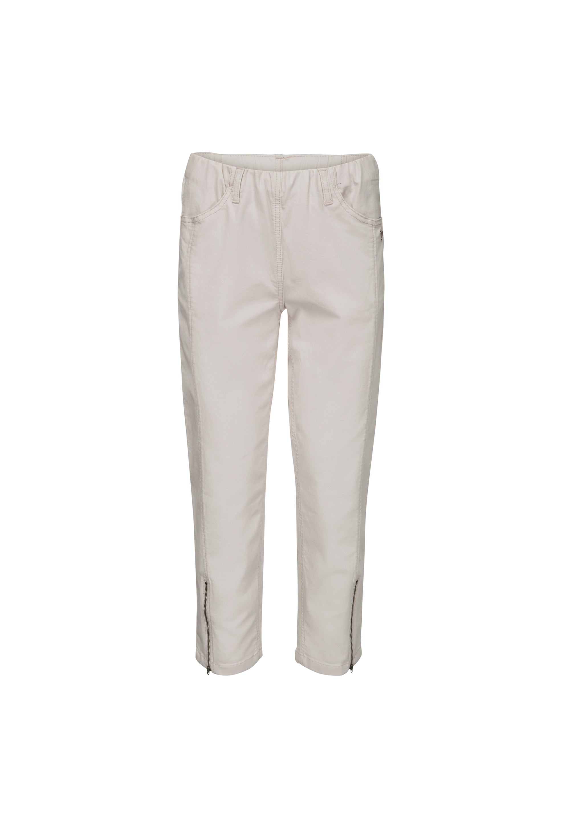 LAURIE  Broek Piper Regular Crop Grey Sand