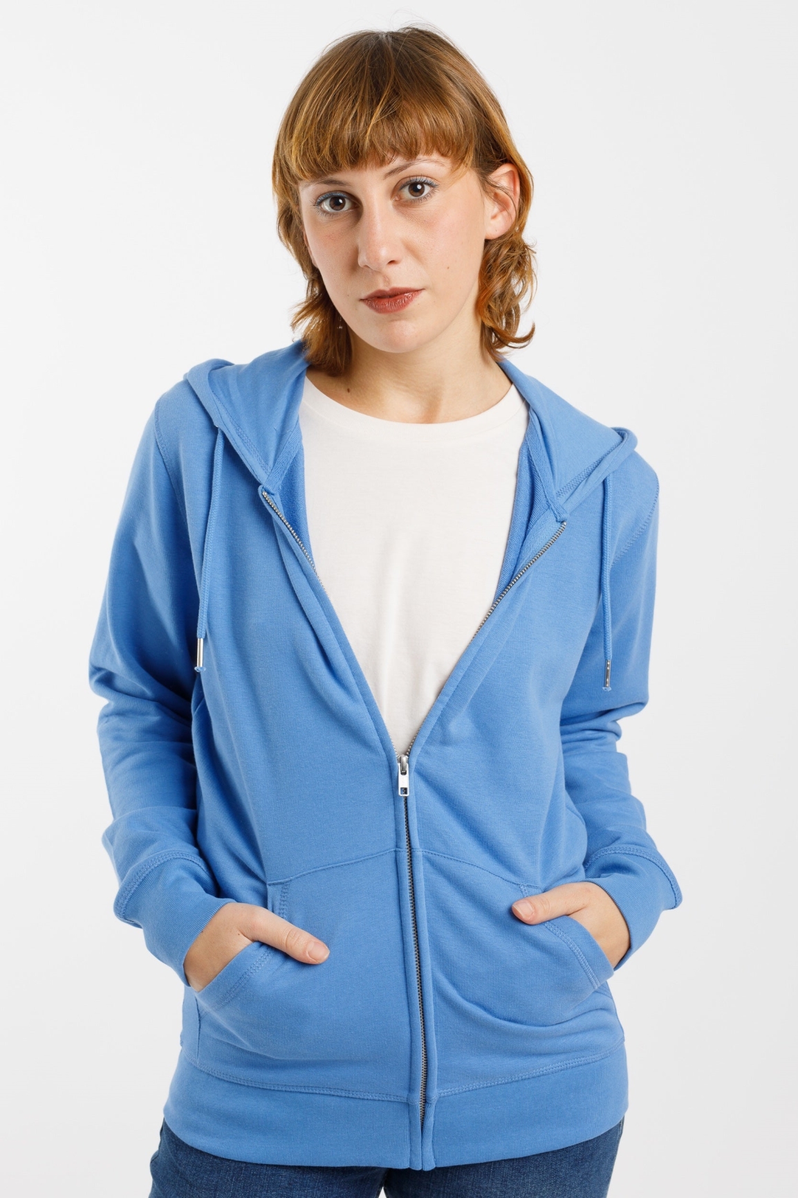 TORLAND mannen vegan Zip Hoodie Connector Bright Blue