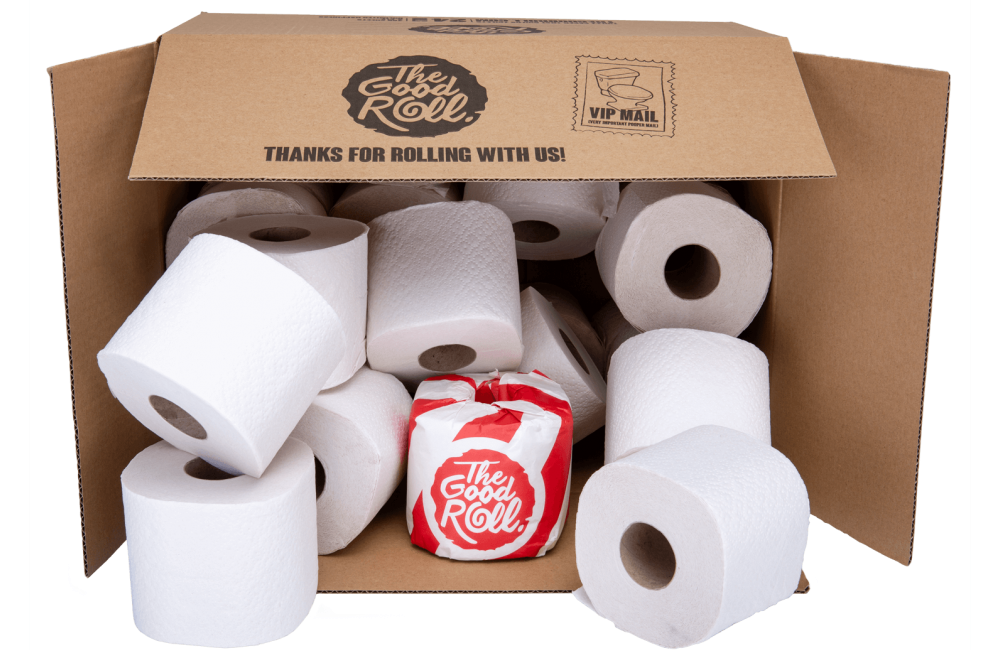 100% Recycled 2-Laags Toiletpapier - 48 rollen - Zonder Wikkel - The Good Roll