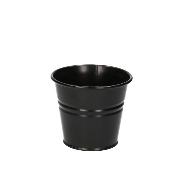 Bloempot, zink, mat zwart, Ø 11 cm