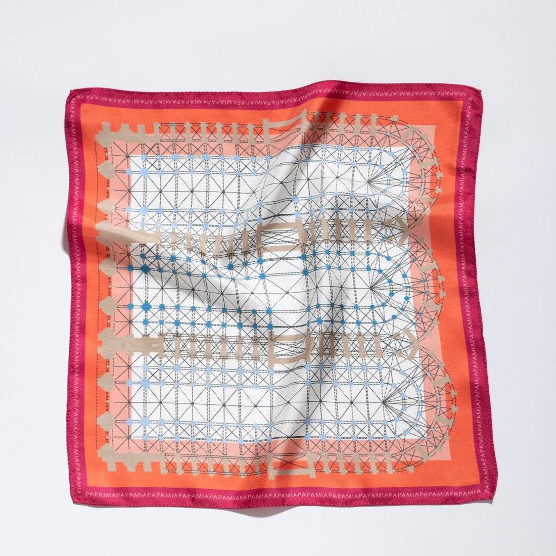 Silk Scarf - Red & Orange - Notre Dame