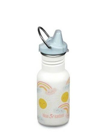 Kid Kanteen Classic Rainbows 355ml, kleine RVS drinkfles met sippy cap