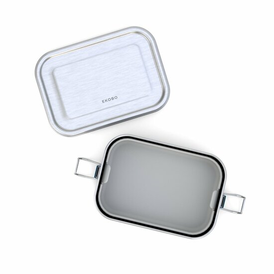Ekobo RVS Lunch Box met uitneembare silicone binnenkant - Blue Abyss
