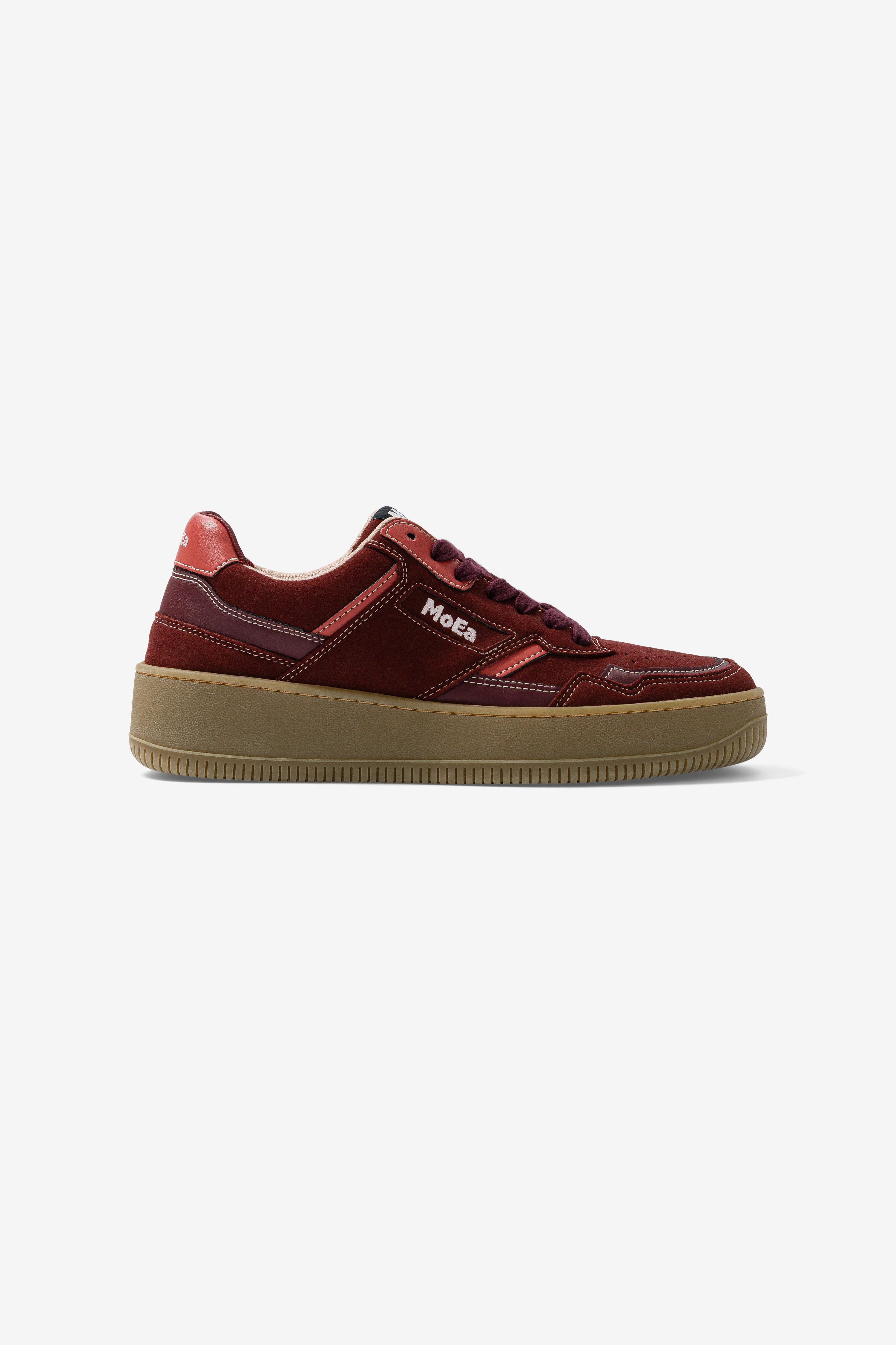 MoEa mannen vegan Sneakers Gen1 Grapes Vegan Suede Wine Dark Red