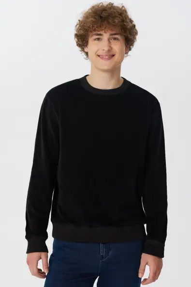 Leela Cotton Heren Sweatshirt Zwart