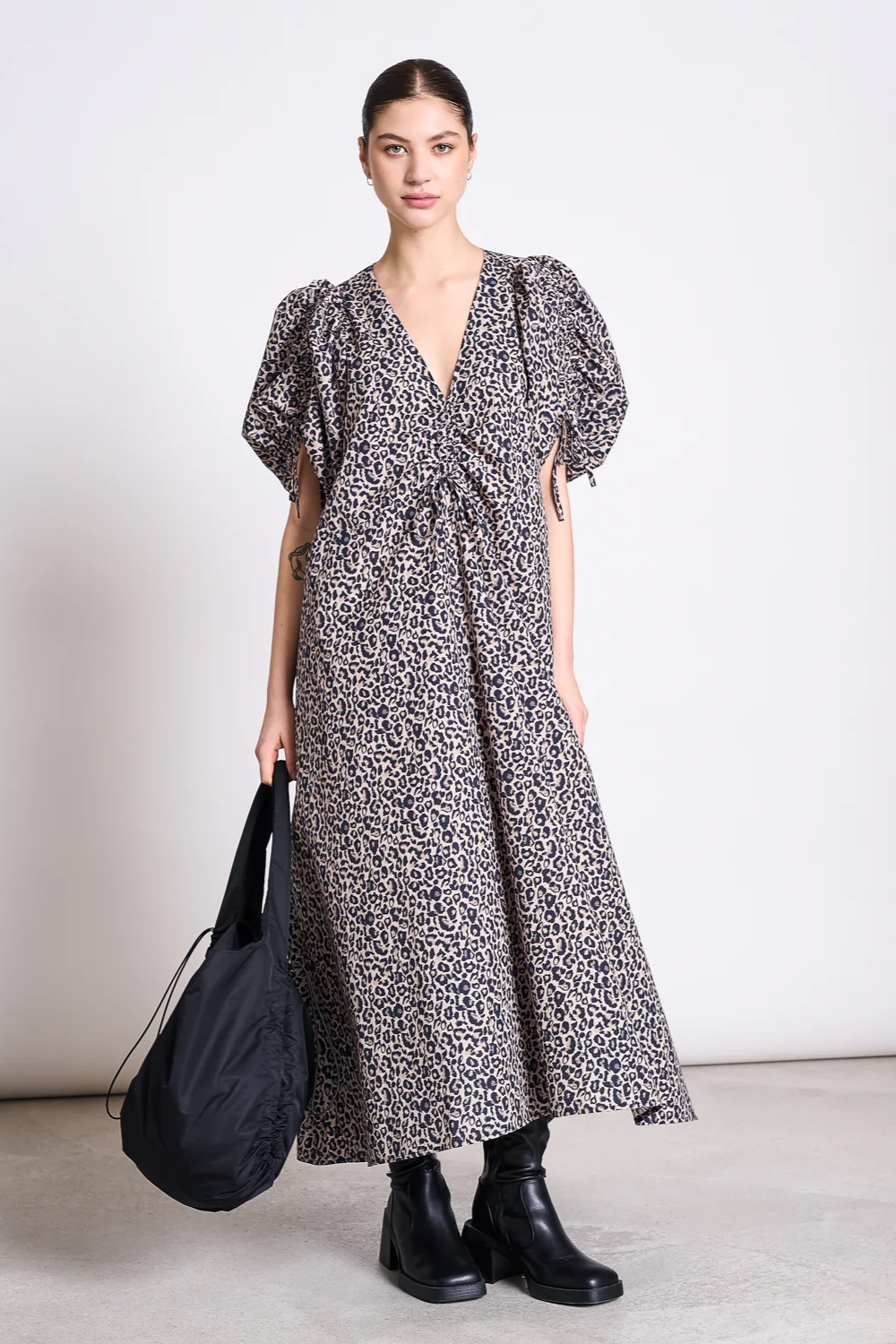 JAN 'N JUNE Maxi Jurk met Luipaardprint
