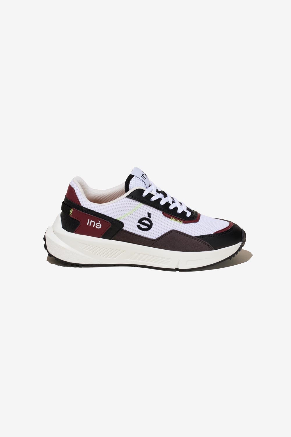 InÃ© mannen vegan Sneakers Vibes Burgundy En Zwart