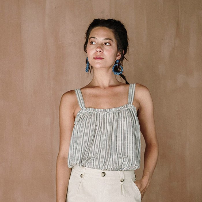 Top Rashika Stripes | JLabel | Blauw