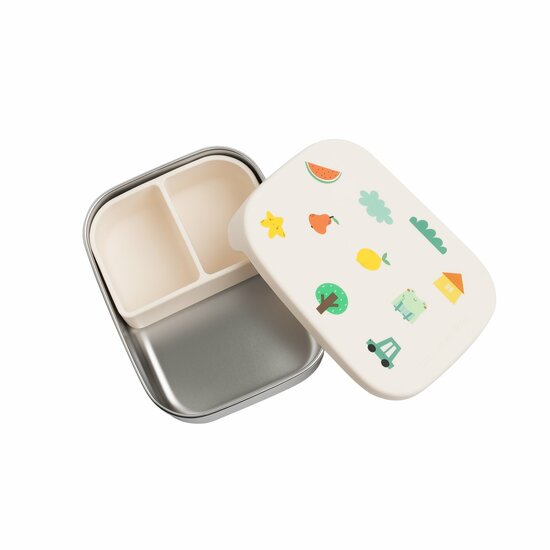 The Cotton Cloud RVS lunchbox met siliconen deksel - Tiny Bits - SALE