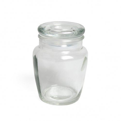 Kruidenpotje met glazen deksel, taps, 150 ml