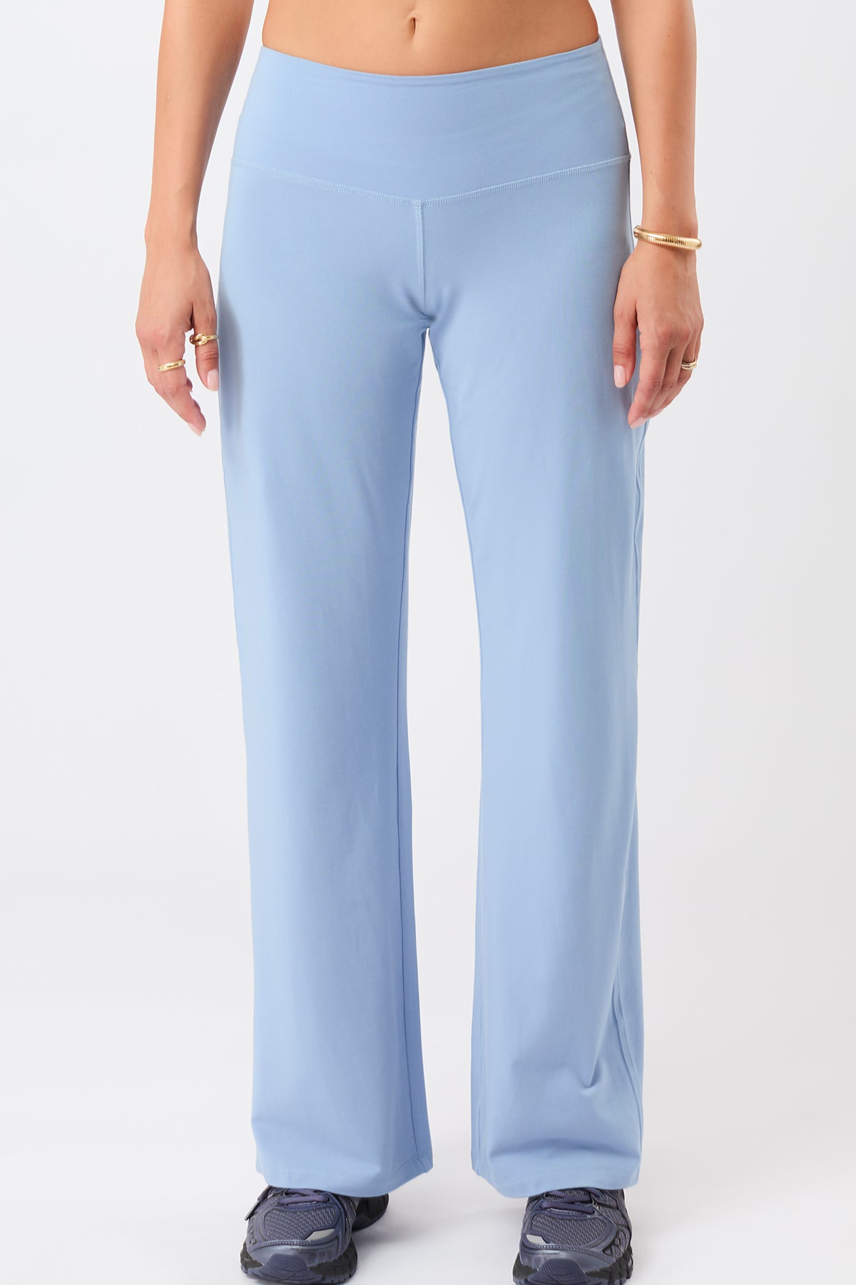 MANDALA  Broek Met Wijde Pijpen In Ozonblauw