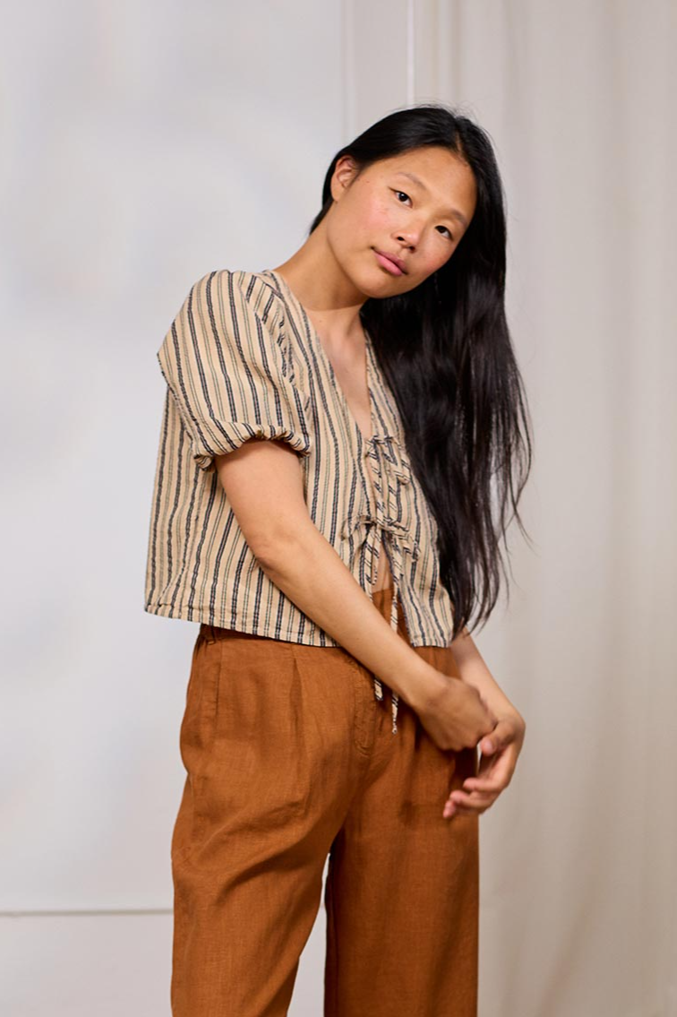 TWOTHIRDS  Blouse Baldwin Navy Stripe