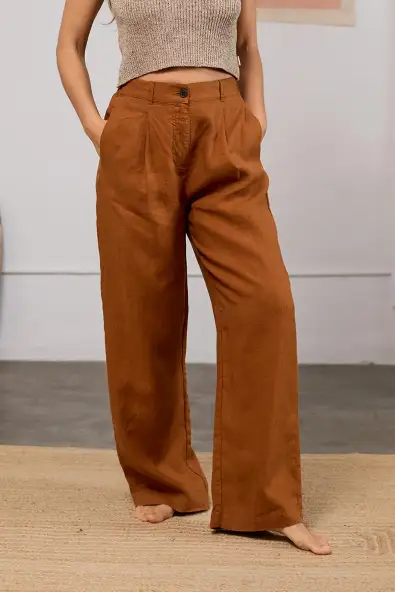 TWOTHIRDS  Broek Poivre Umber Brown