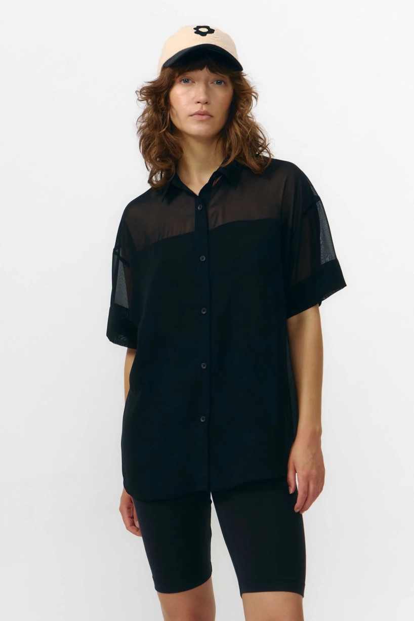 SUITE13LAB  Shirt Minab Schiffon Zwart