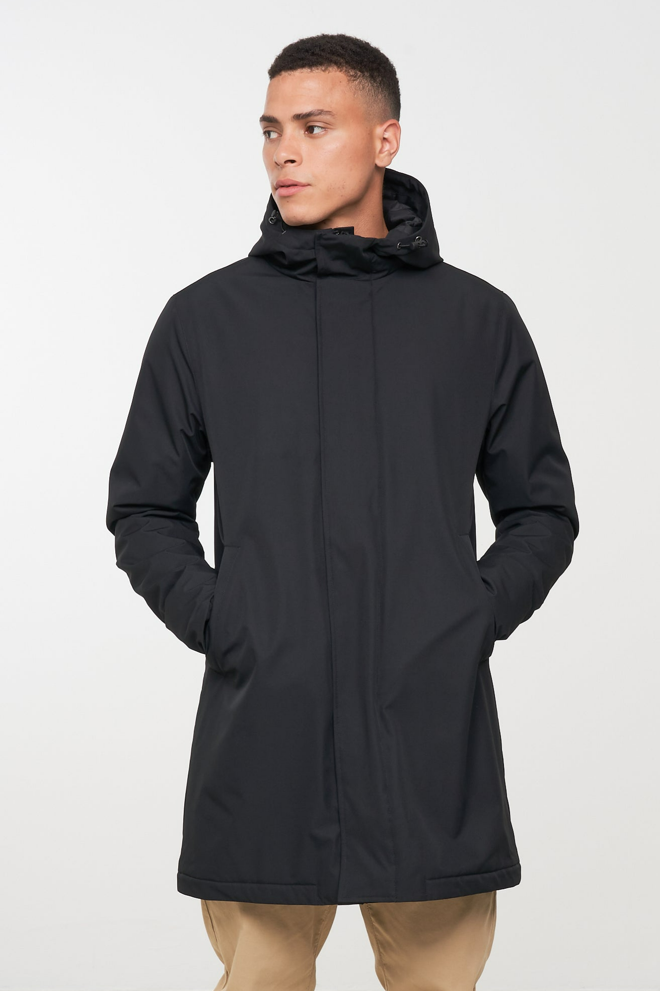 Recolution mannen vegan Parka Teak Zwart