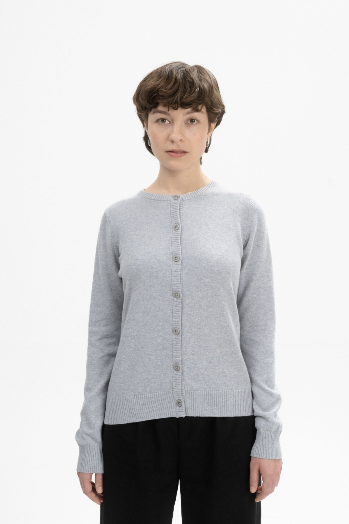 MELA Gebreid Vest Nameen - Lichtgrijs