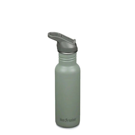 Klean Kanteen Classic Flip Seal Sport Cap 532ml Sea Spray, RVS drinkfles met rietje