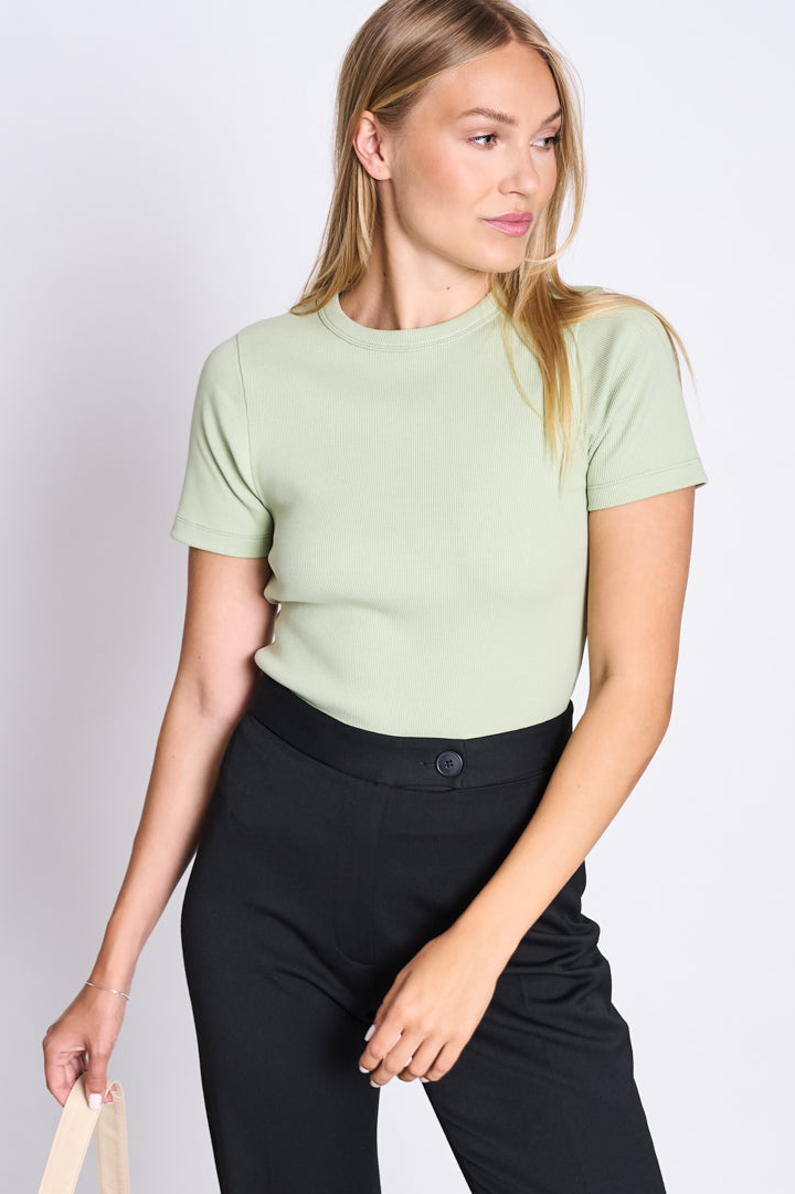 JAN 'N JUNE  Rib T-Shirt Nijl Pistache