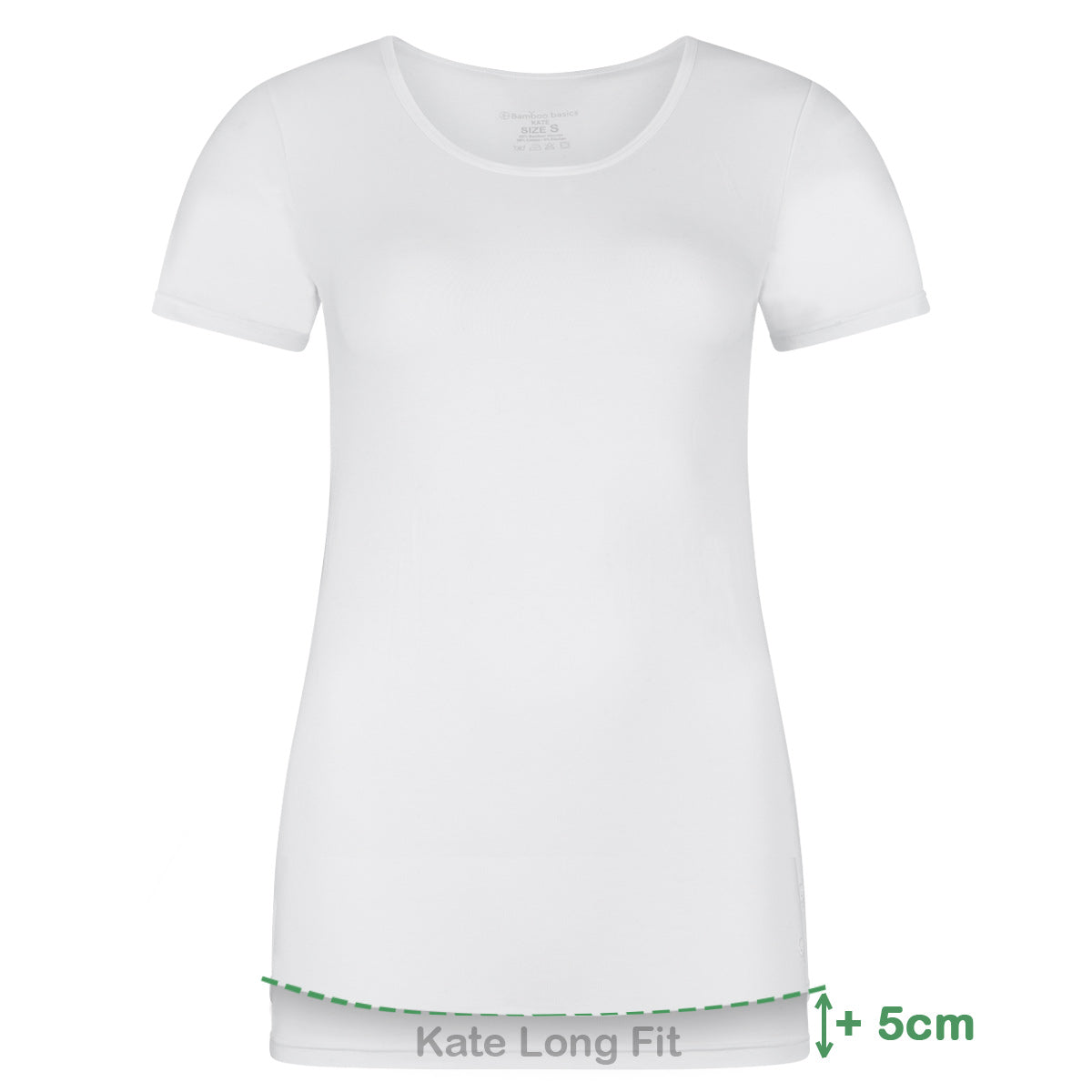 Long Fit T-shirts Kate (2-pack) - Wit