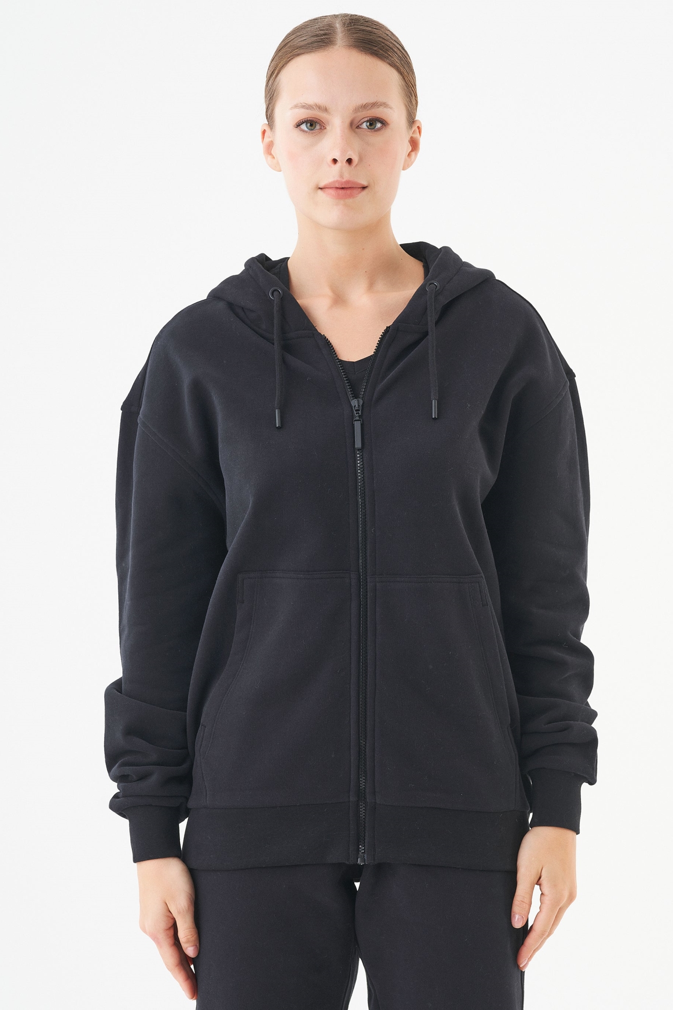ORGANICATION mannen vegan Sweatvest Junda Zwart
