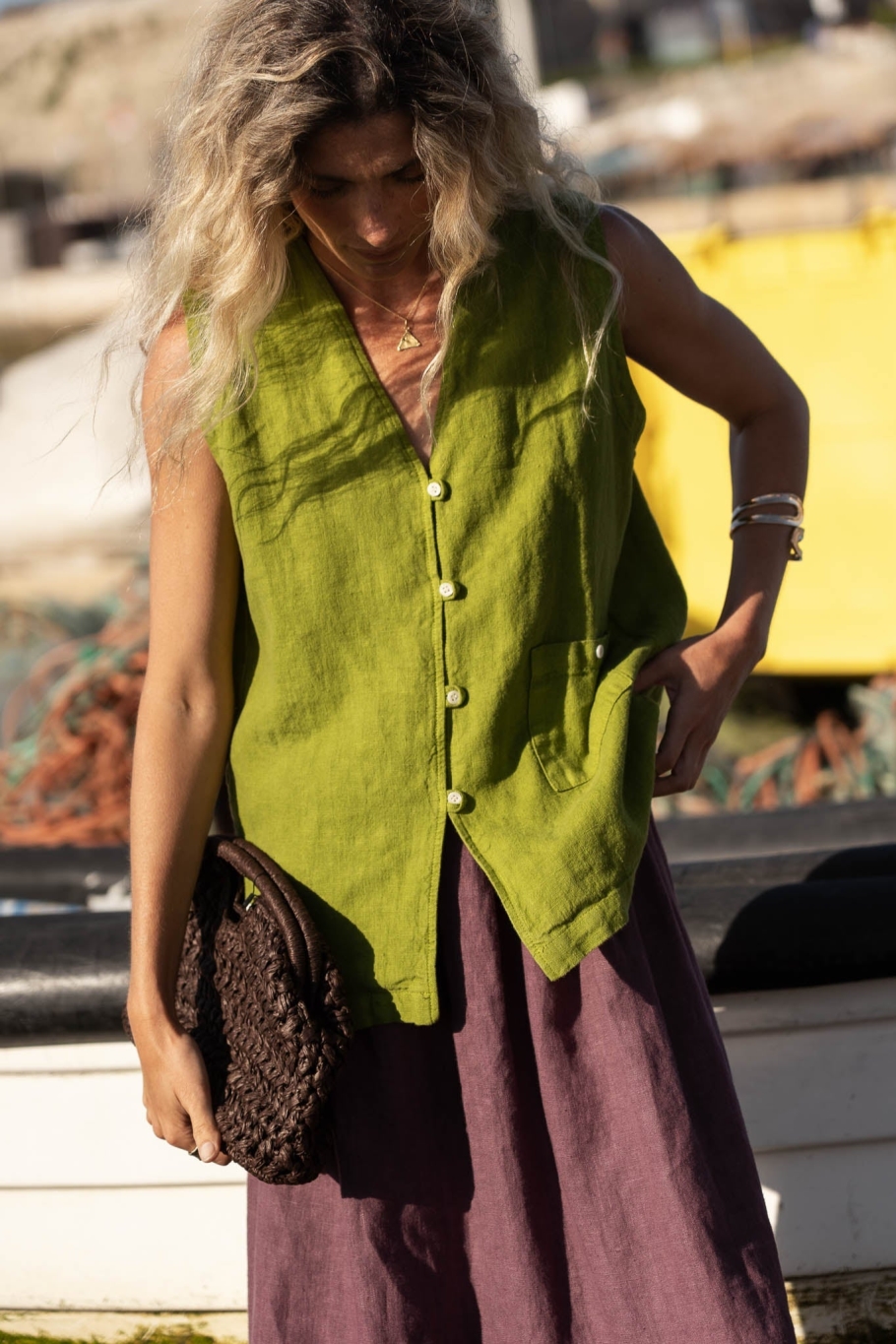 NÃ¤z  Gilet Mila Groen
