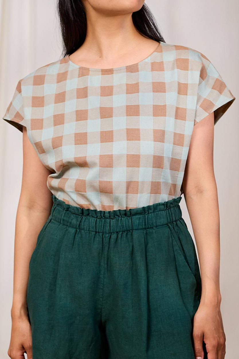 TWOTHIRDS  Top Castell Bicolour Checks Print