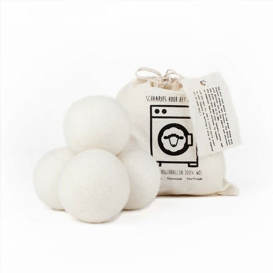 Sjaal met Verhaal Wollen Wasdroger Bollen - Set Van 4 vilt ballen