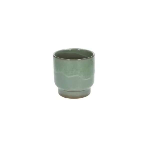 Bloempot 'Mara', aardewerk, groen Ø 13