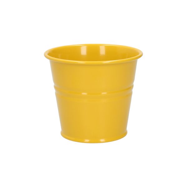 Bloempot, zink, bremgeel, Ø11 cm