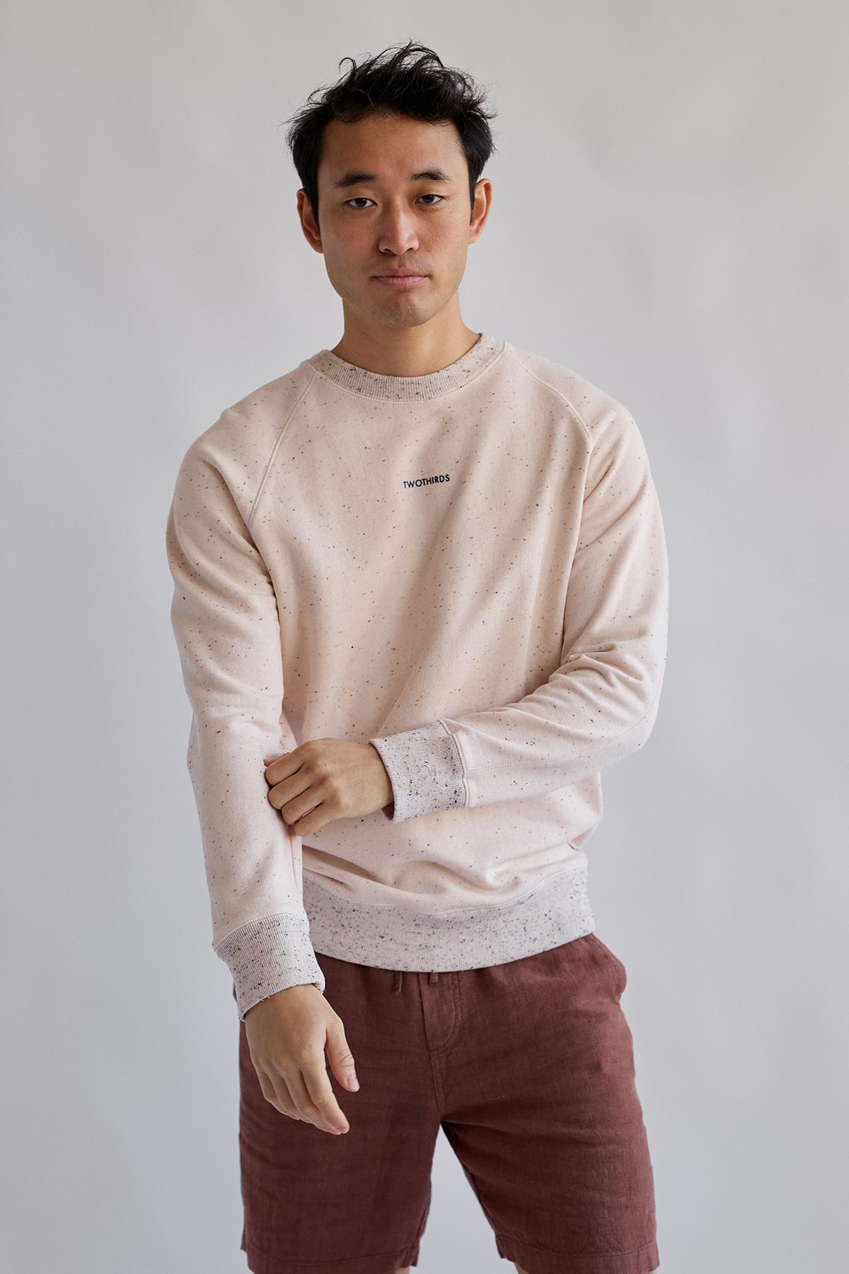 TWOTHIRDS mannen vegan Sweatshirt Annette Zacht Roze