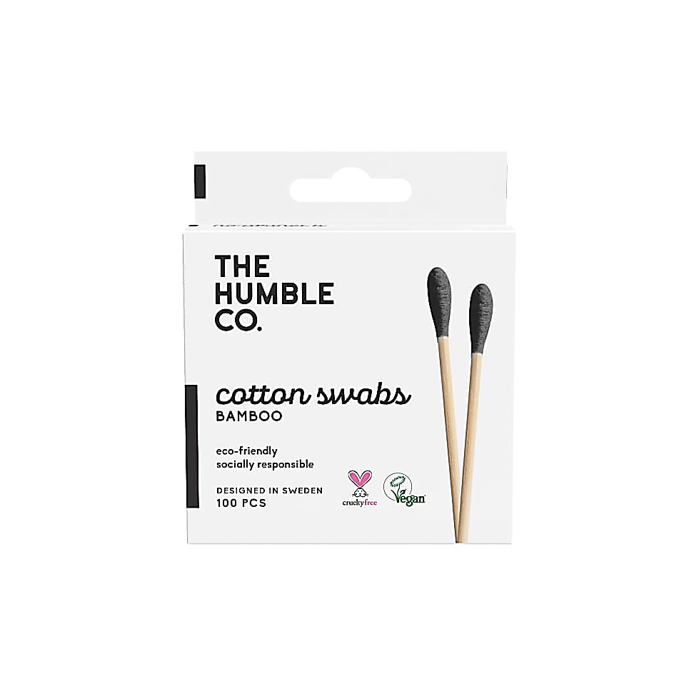 Humble Natuurlijke Wattenstaafjes - Zwart 100 pcs