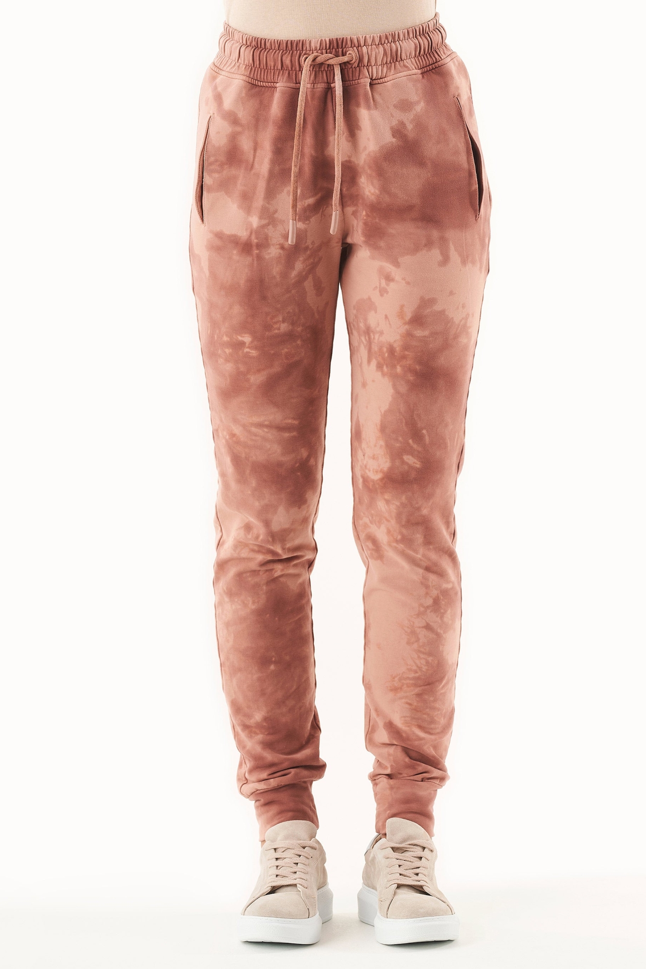 ORGANICATION  Tie-Dye Joggingbroek Misty Rose
