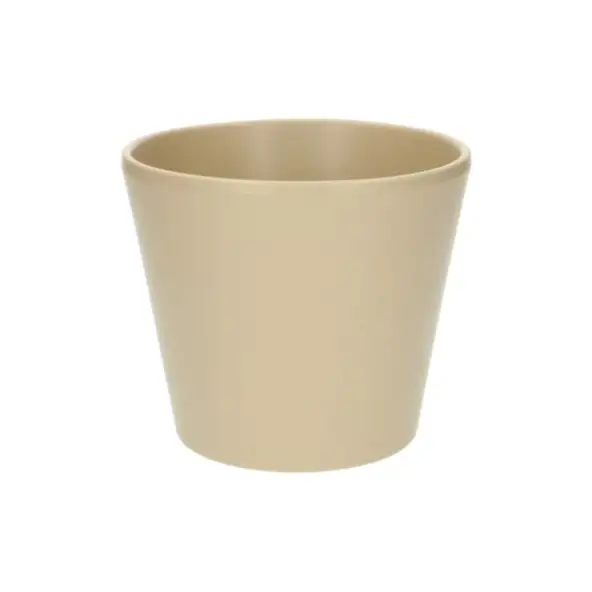 Bloempot 'taps', aardewerk, kiezelgrijs, ø15,5 cm