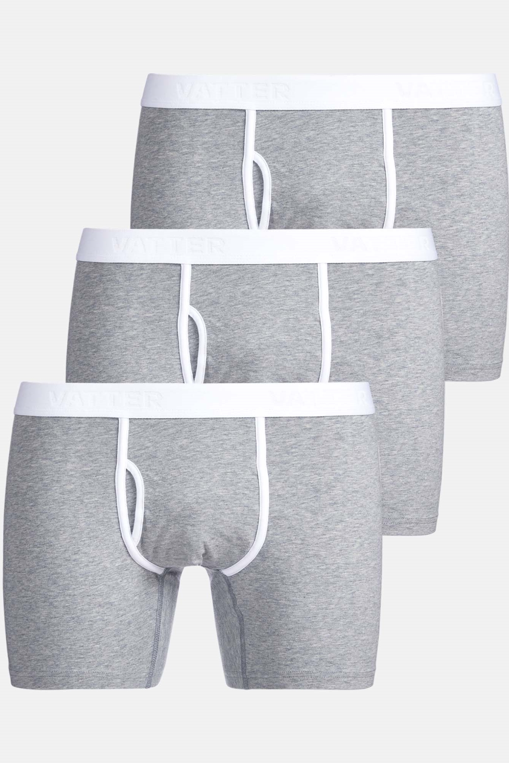 VATTER mannen vegan Boxershort Claus Grijs 3-Pack