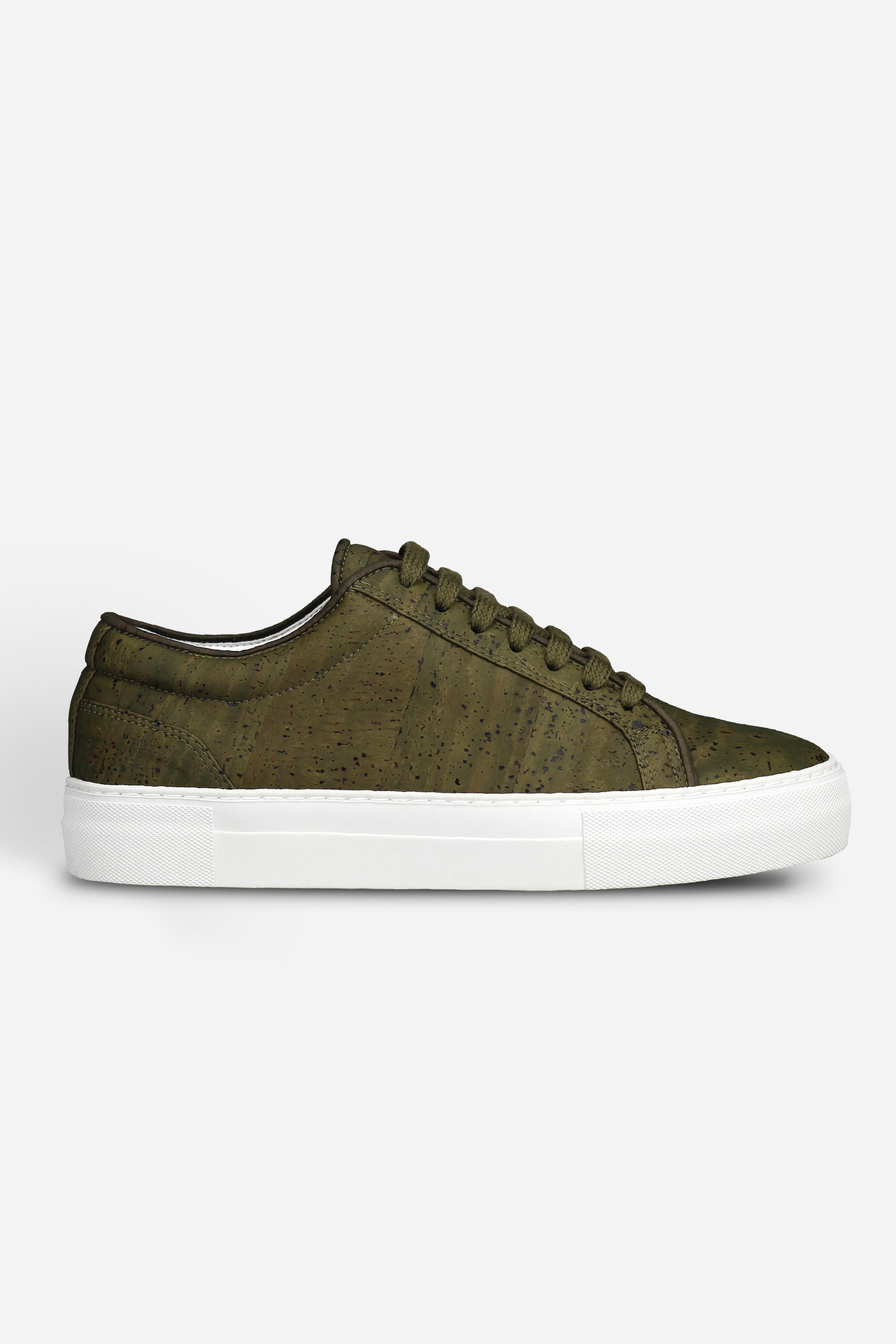 QURC mannen vegan Sneakers Essential Olijfgroen