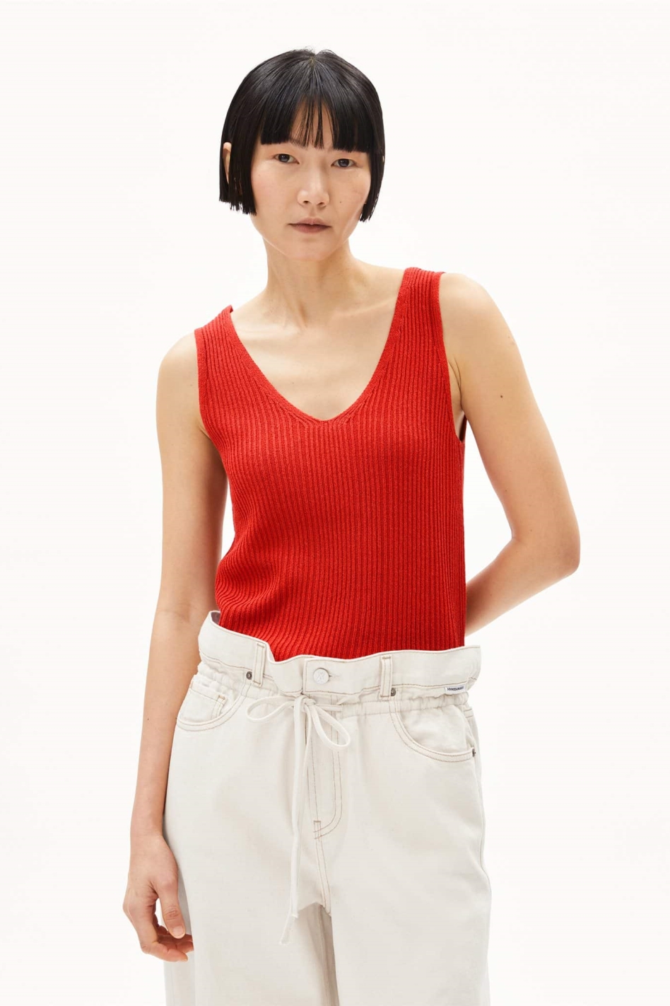 ARMEDANGELS Caaro Lino Top - Rood