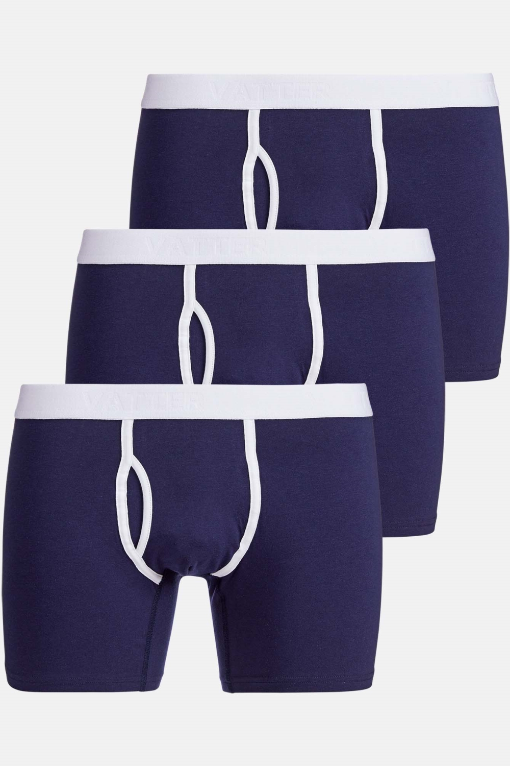 VATTER Claus Boxershorts - 3 Pack Donkerblauw