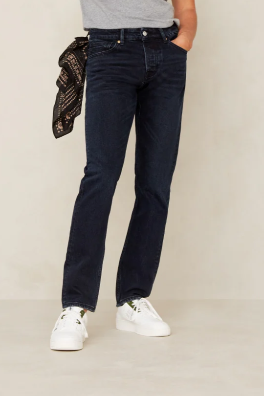 Kings of Indigo mannen vegan Edric Xavier Jeans Blauwzwart Washed