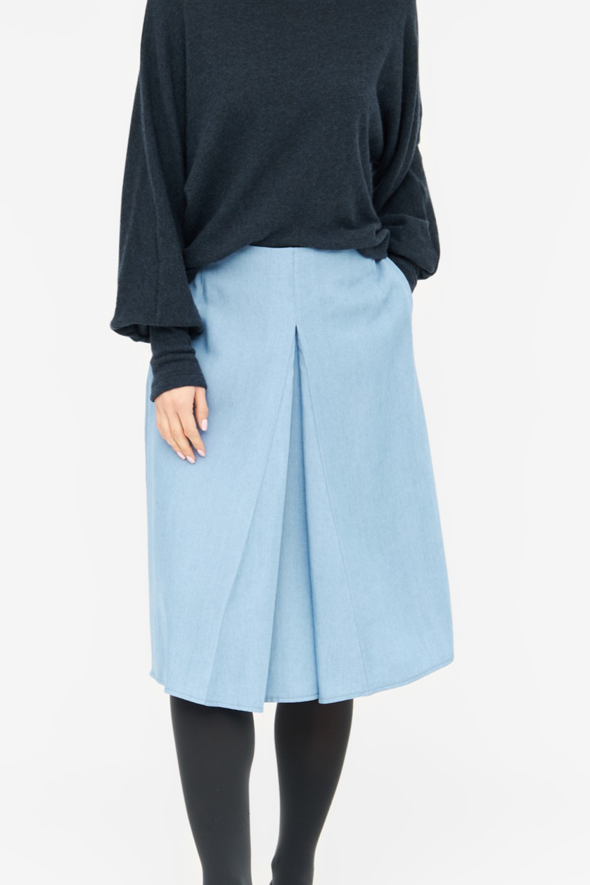 WiDDA  Rok Met Plooien In Blauw