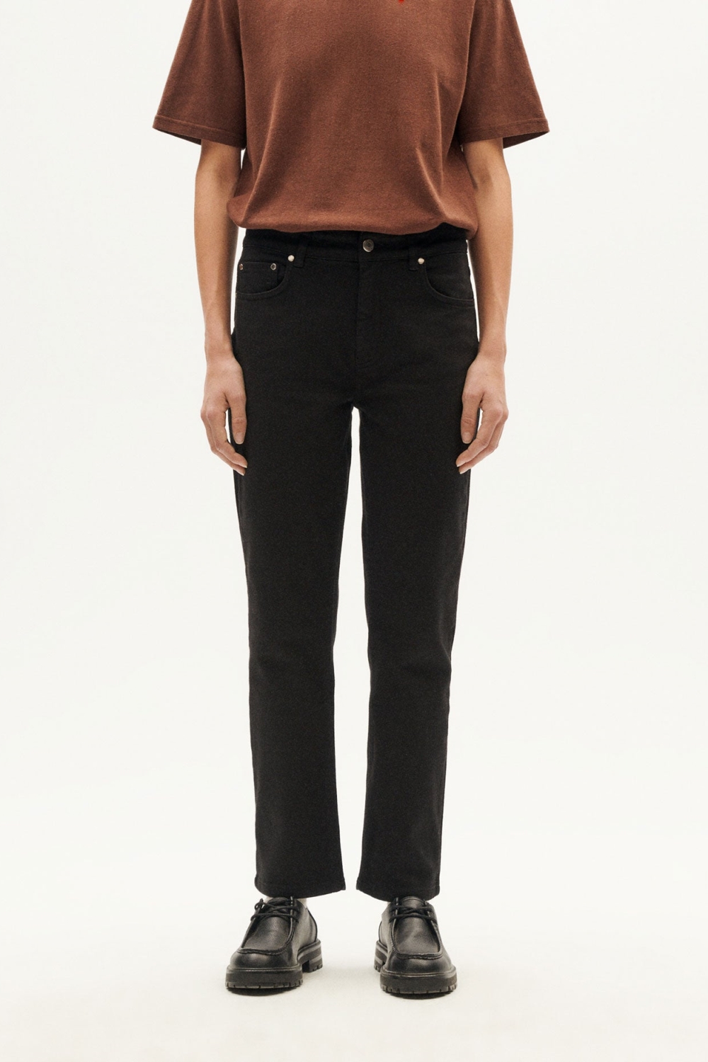 Thinking MU Nele Straight Leg Jeans - Zwart