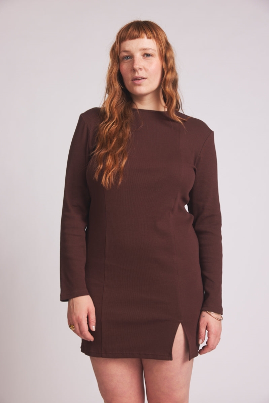 BaÃ¬ge the Label  Jurk Brandi Donkerchocolade