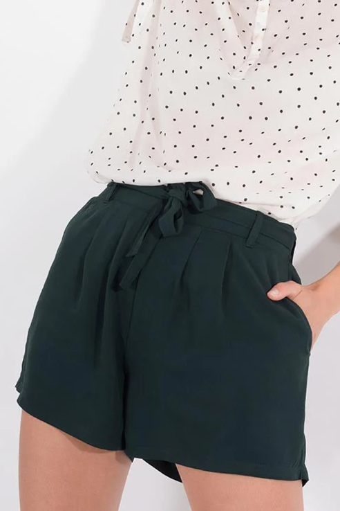 Zerum Lilly Vegan Short - Donkergroen