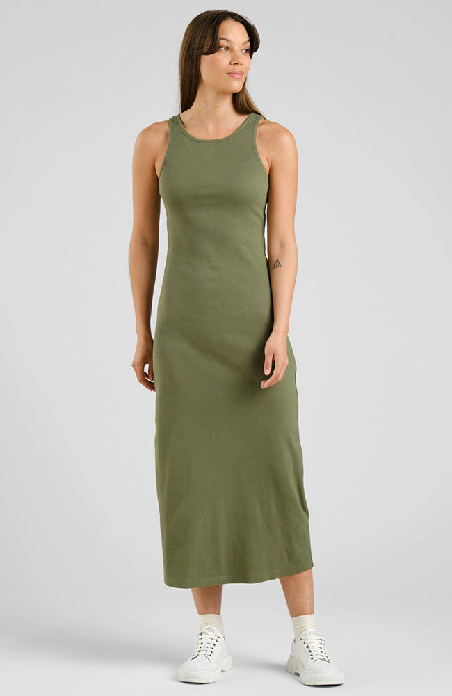 Motala rib jurk leaf green