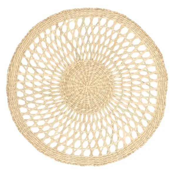 Placemat rond, open, zeegras, Ø 38 cm